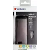 Verbatim 49142 Laptop Dock/Port-Replikator USB 3.2 Gen 1 (3.1 Gen 1) Typ-C Schwarz, Silber