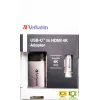 Verbatim 49143 Videokabel-Adapter 0,1 m USB Type-C HDMI Schwarz, Silber