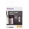 Verbatim 49145 Videokabel-Adapter 0,01 m USB Type-C VGA (D-Sub) Schwarz, Silber