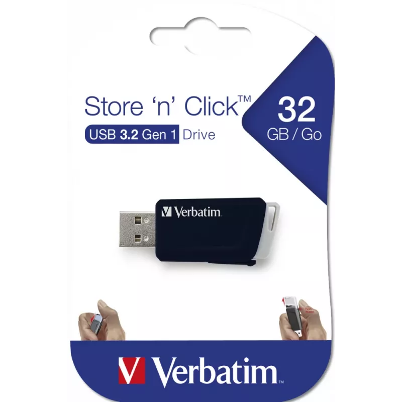 Verbatim Store 'n' Click - USB 2.0 Drive 3.2 GEN1 32 GB - Schwarz