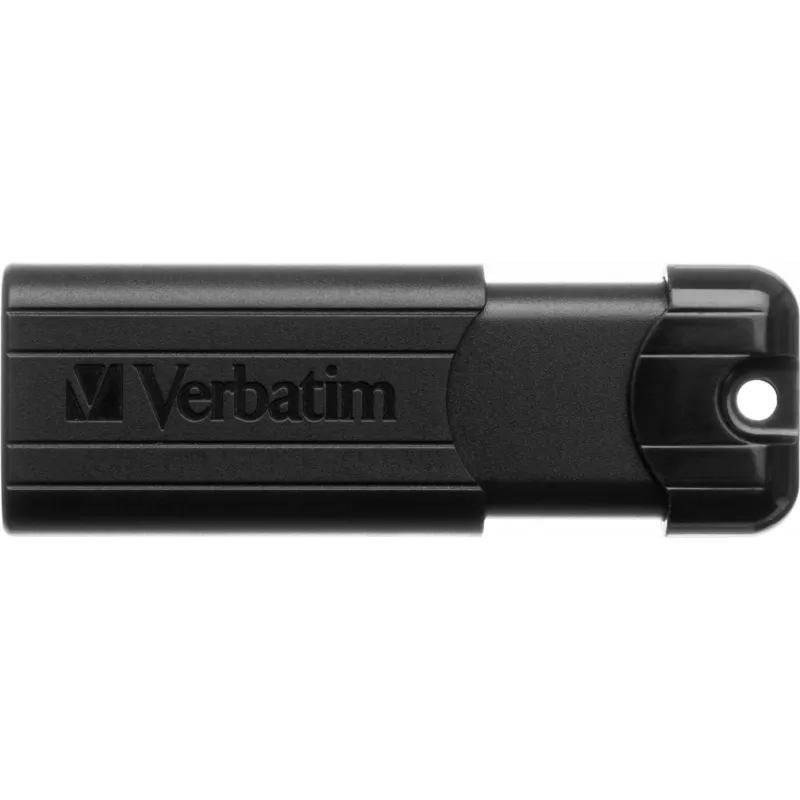 Verbatim PinStripe 3.0 - USB 3.0 Stick 64 GB – Schwarz, 64 GB, USB Typ-A, 3.2 Gen 1 (3.1 Gen 1), Slide, 7 g, Schwarz