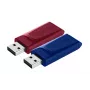 Verbatim Slider – USB-Laufwerk – 2x32 GB – Blau/Rot, 32 GB, USB Typ-A, 2.0, Slide, 8 g, Blau, Rot