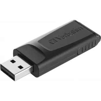 Verbatim Slider - USB-Stick 128 GB - Schwarz, 128 GB, 2.0, Slide, 8 g, Schwarz