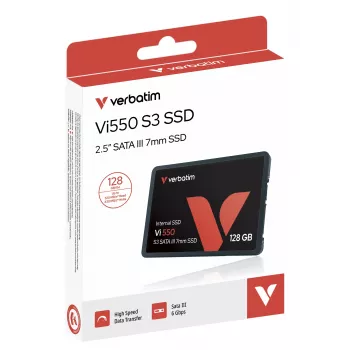 Verbatim Vi550 S3 SSD 128GB, 128 GB, 2.5 Zoll, 520 MB/s, 6 Gbit/s