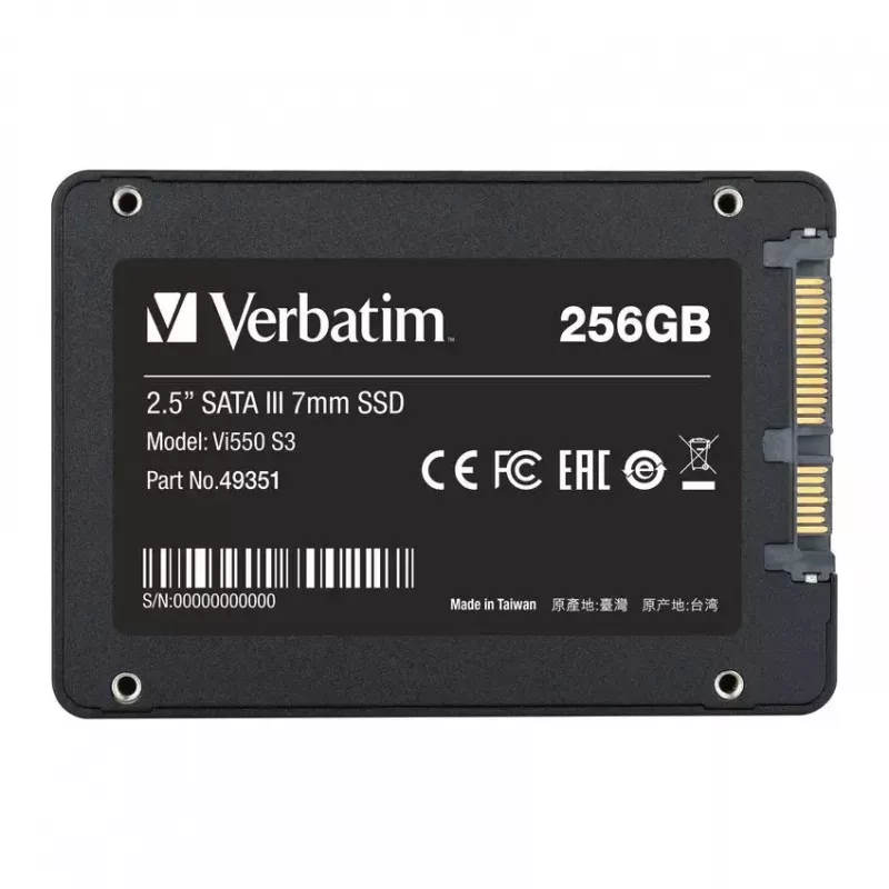 SSD-Festplatte Verbatim 256GB 2,5 Zoll SATA Vi550 S3