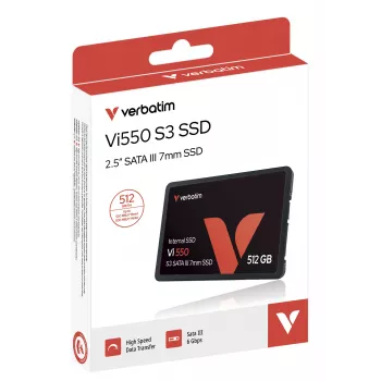 Verbatim Vi550 S3 SSD 512 GB, 512 GB, 2,5 Zoll, 520 MB/s, 6 Gbit/s