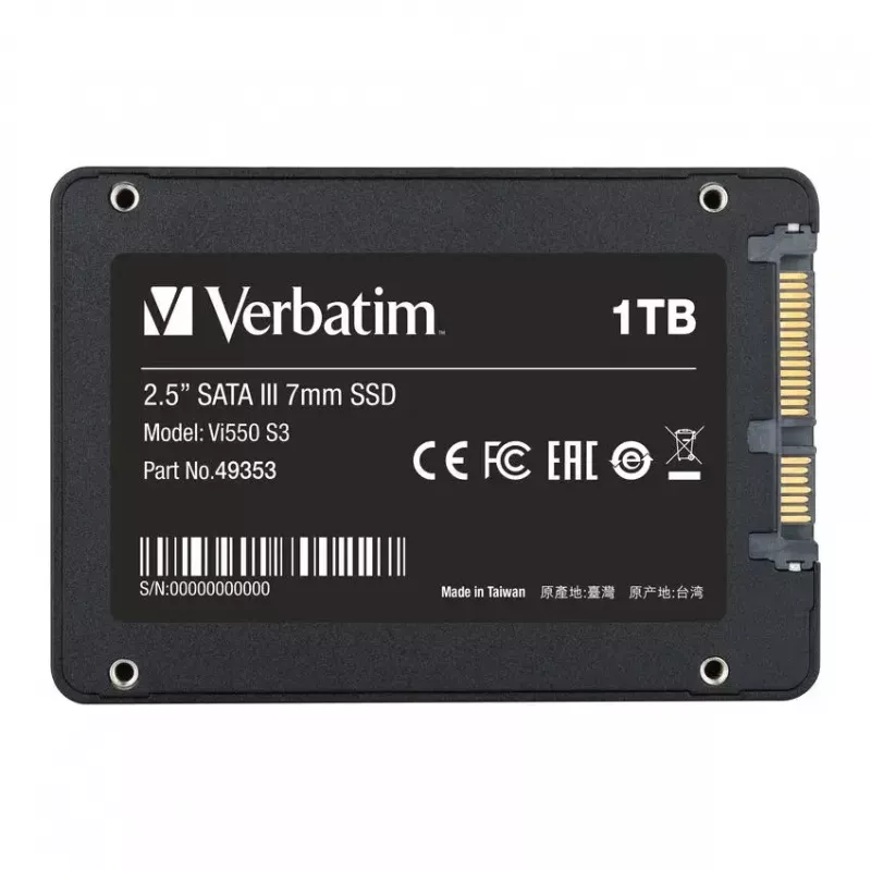 SSD-Festplatte Verbatim 1 TB 2,5 Zoll SATA Vi550 S3
