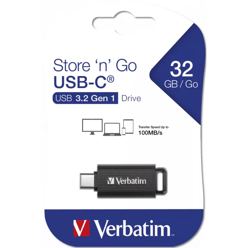 Verbatim Store 'n' Go USB-Stick 64 GB USB Type-C 3.2 Gen 1 (3.1 Gen 1) Schwarz