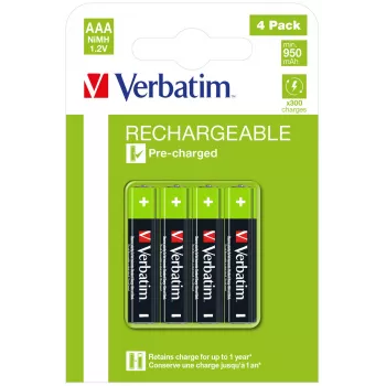 Verbatim 49514 Haushaltsbatterie Wiederaufladbare Batterie AAA Nickel-Metallhydrid (NiMH)