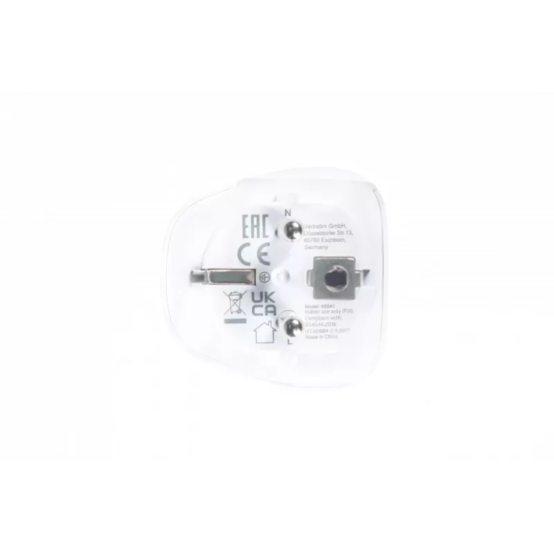 Verbatim 49541 Netzstecker-Adapter Universal Typ E/F Hybrid Weiß
