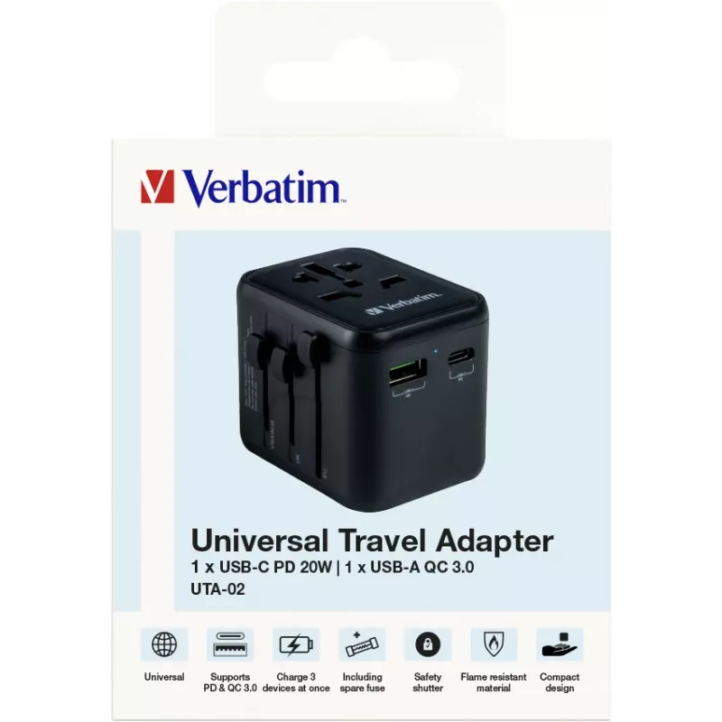 Verbatim 49544 Netzadapter Universal Schwarz