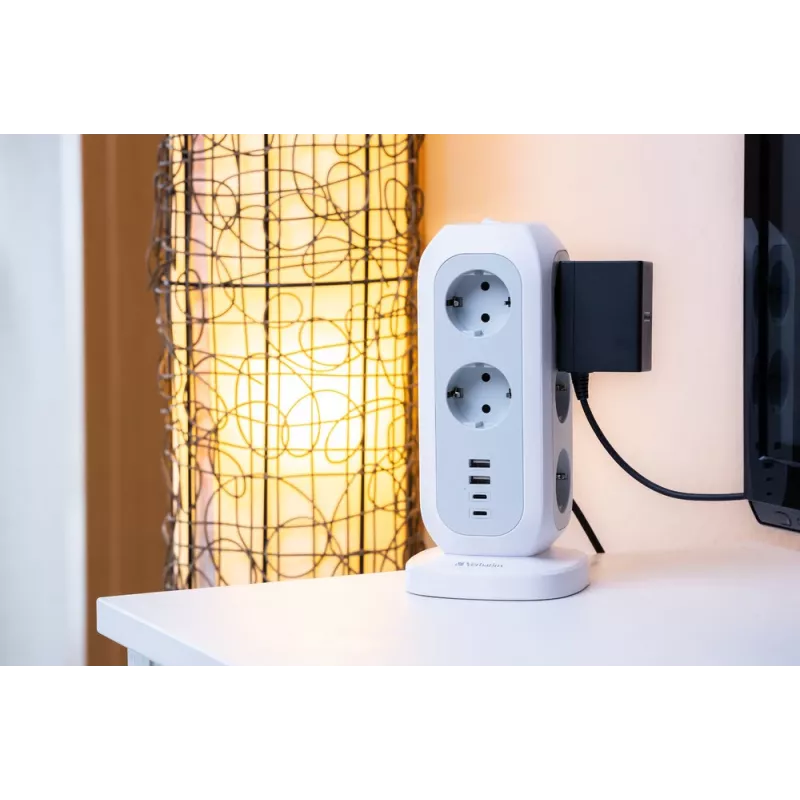 Verbatim 49547 Mehrfachsteckdose 11 AC-Ausgänge Innenbereich Weiß