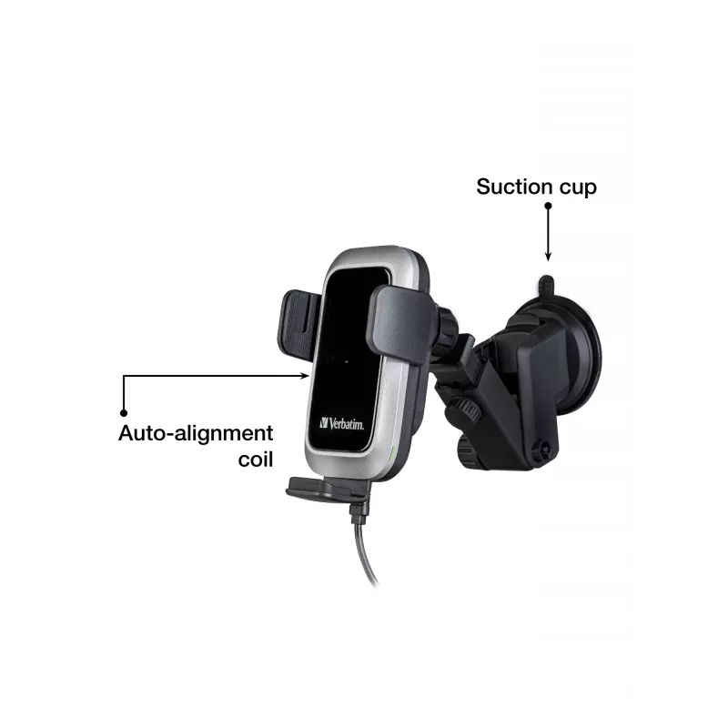 Verbatim FWC-03 Pro Qi Fast Wireless Autoladegerät retail Schwarz