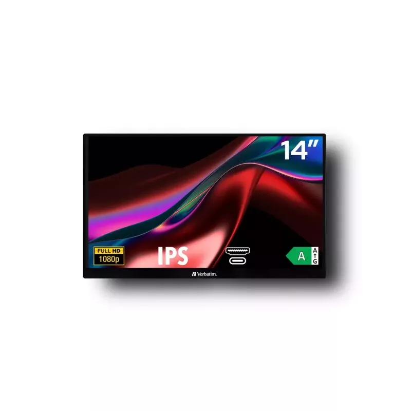 Verbatim 49590 Computermonitor 35,6 cm (14 Zoll) 1920 x 1080 Pixel Full HD LCD Schwarz