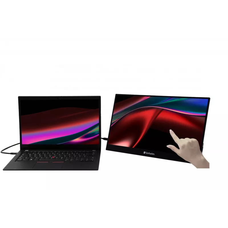 Verbatim 49592 Computermonitor 39,6 cm (15,6″) 1920 x 1080 Pixel Full HD LCD Touchscreen Schwarz
