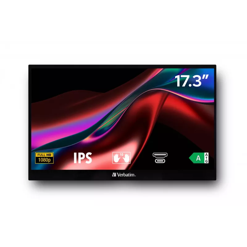 Verbatim 49593 Computer-Bildschirm 43,9 cm (17,3 Zoll) 1920 x 1080 Pixel Full HD LCD Touchscreen Schwarz