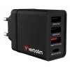 Verbatim 49700 mobiles Ladegerät Universal Schwarz AC Schnellladung Innenbereich