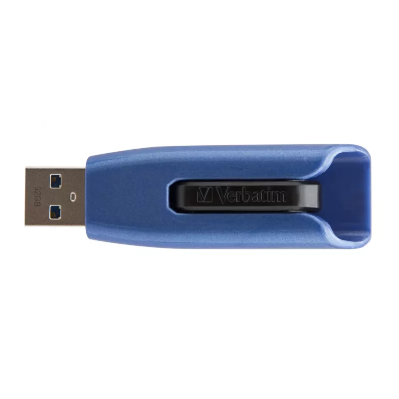 Verbatim V3 MAX - USB-3.0-Laufwerk 32 GB - Blau, 32 GB, USB Typ-A, 3.2 Gen 1 (3.1 Gen 1), 175 MB/s, Slide, Blau
