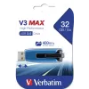 Verbatim V3 MAX - USB-3.0-Laufwerk 32 GB - Blau, 32 GB, USB Typ-A, 3.2 Gen 1 (3.1 Gen 1), 175 MB/s, Slide, Blau