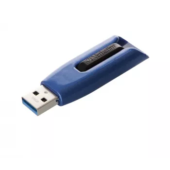 Verbatim V3 MAX - USB 3.0-Laufwerk 128 GB - Blau, 128 GB, USB Typ-A, 3.2 Gen 1 (3.1 Gen 1), 175 MB/s, Slide, Schwarz, Blau