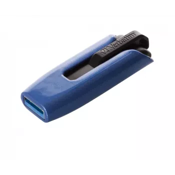Verbatim V3 MAX - USB 3.0-Laufwerk 128 GB - Blau, 128 GB, USB Typ-A, 3.2 Gen 1 (3.1 Gen 1), 175 MB/s, Slide, Schwarz, Blau