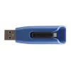 Verbatim V3 MAX - USB 3.0-Laufwerk 128 GB - Blau, 128 GB, USB Typ-A, 3.2 Gen 1 (3.1 Gen 1), 175 MB/s, Slide, Schwarz, Blau