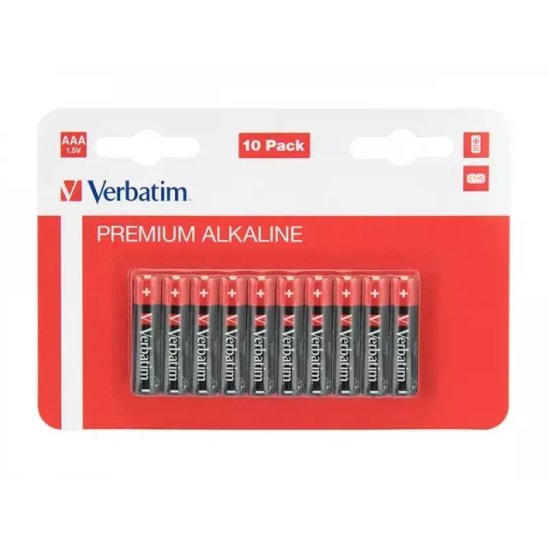 Verbatim AAA Alkaline-Batterien, 1,5V, 10 Stück Verbatim schwarz / V49874