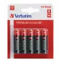 Verbatim AA Alkaline-Batterien, Einwegbatterie, AA, Alkaline, 1,5 V, 10 Stück, Schwarz, Rot