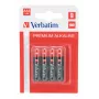 Verbatim AAA 4 Blister-Packung Alkalibatterien, Einwegbatterie, AAA, Alkaline, 1,5 V, 4 Stück, Mehrfarbig