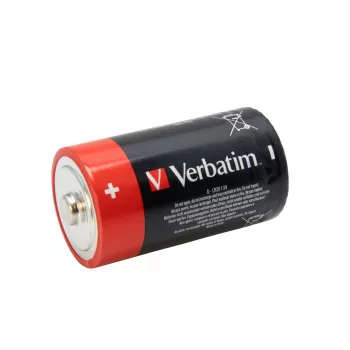 Verbatim D Alkaline-Batterien, Einwegbatterie, Alkaline, 1,5 V, 2 Stück, Mehrfarbig, 34,2 mm