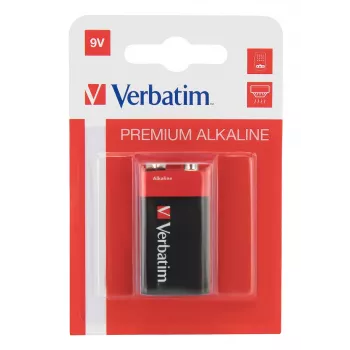 Verbatim 9V Alkaline-Batterien, Einwegbatterie, Alkaline, 9 V, 1 Stück, Mehrfarbig, 46 g