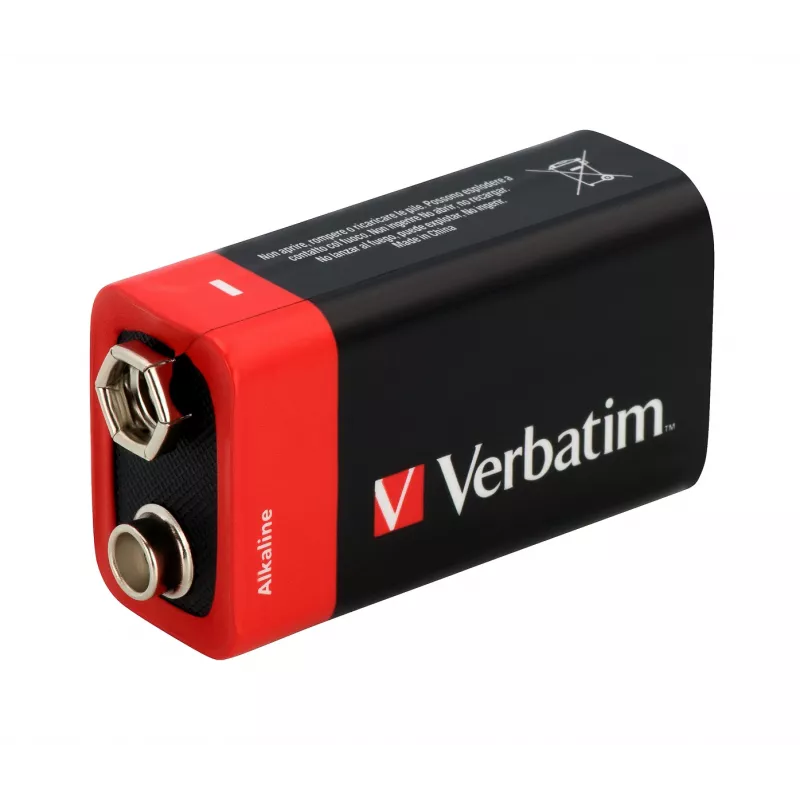 Verbatim 9V Alkaline-Batterien, Einwegbatterie, Alkaline, 9 V, 1 Stück, Mehrfarbig, 46 g