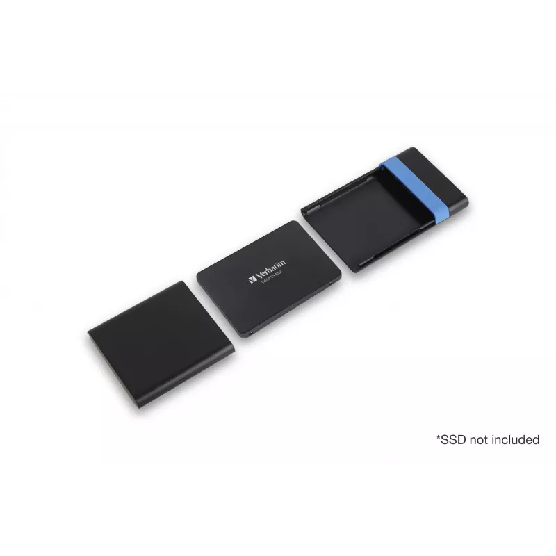 Verbatim Store'N'Go Gehäuse-Kit HDD/SSD-Gehäuse Schwarz, Blau 2,5 Zoll
