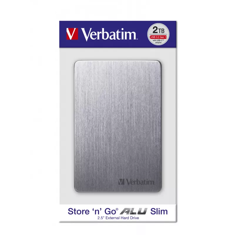 Verbatim Store 'n' Go ALU schlank Portable Hard Drive 1TB Space Grau
