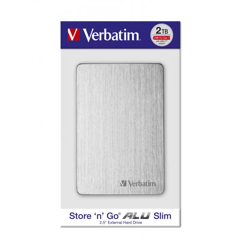 Verbatim Store 'n' Go ALU schlank tragbare Festplatte 1 TB Silber