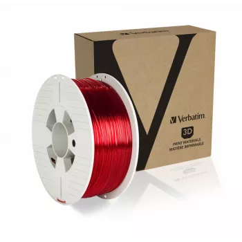 Verbatim 55054 3D-Druckmaterial Polyethylenterephthalatglykol (PETG) Rot, Transparent 1 kg