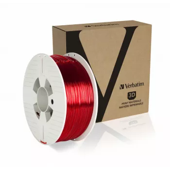 Verbatim 55062 3D-Druckmaterial Polyethylenterephthalatglykol (PETG) Rot, Transparent 1 kg