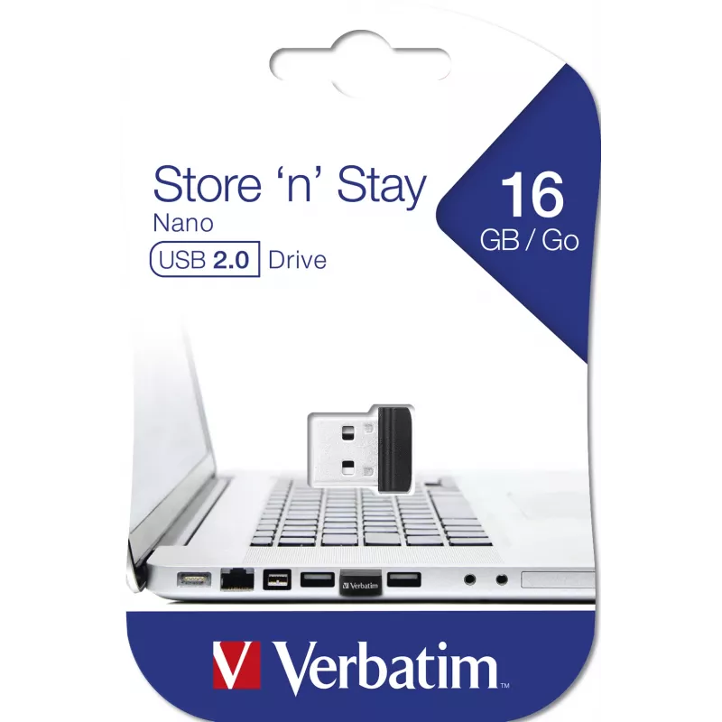 Verbatim Store 'n' Stay NANO – USB-Laufwerk 16 GB – Schwarz
