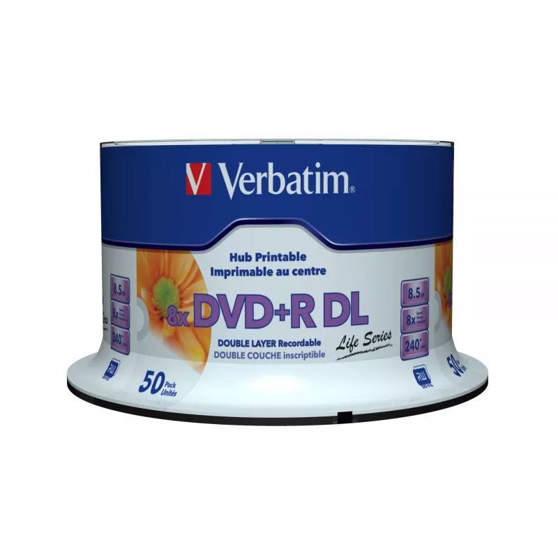 Verbatim 97693 Rohling DVD 8,5 GB DVD+R DL 50 St.