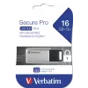 Verbatim Secure Pro - USB 3.0-Laufwerk 16 GB - Silber, 16 GB, USB Typ-A, 3.2 Gen 1 (3.1 Gen 1), kappenlos, Silber