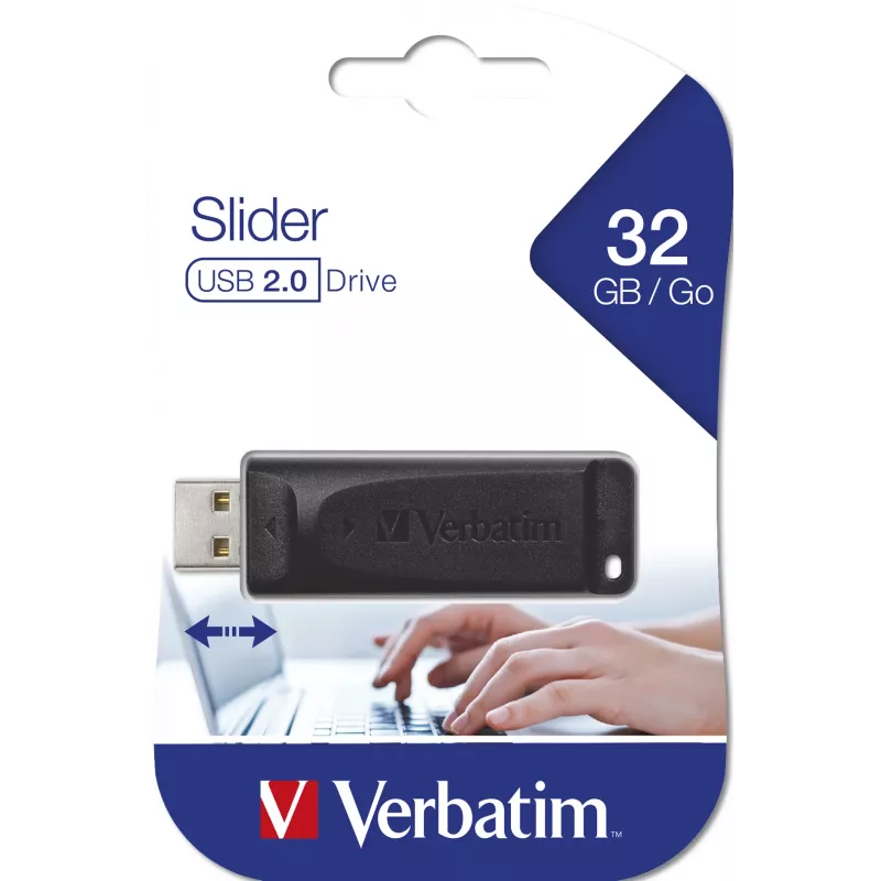 Verbatim Slider - USB-Stick 32 GB - Schwarz
