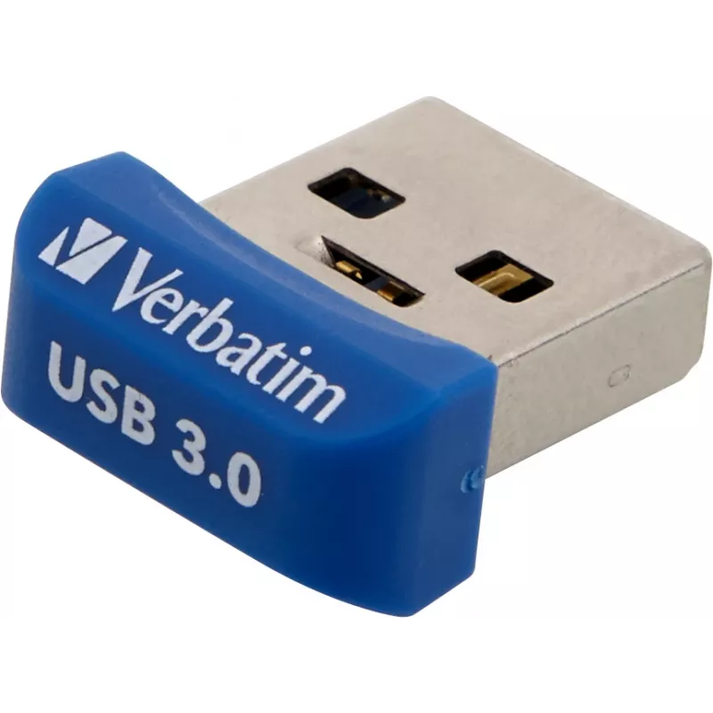Verbatim Store 'n' Stay NANO - USB 3.0-Laufwerk 32 GB - Blau, 32 GB, USB Typ-A, 3.2 Gen 1 (3.1 Gen 1), Kappe, 3 g, Blau