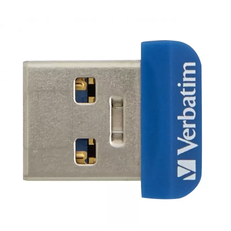 Verbatim Store 'n' Stay NANO - USB 3.0 Laufwerk 64 GB - Blau, 64 GB, USB Typ-A, 3.2 Gen 1 (3.1 Gen 1), Kappe, 3 g, Blau