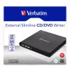 Verbatim Slimline CD/DVD optisches Laufwerk DVD-RW Schwarz