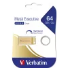 Verbatim Metal Executive - USB-3.0-Laufwerk 64 GB - Gold, 64 GB, USB Typ-A, 3.2 Gen 1 (3.1 Gen 1), kappenlos, 3,6 g, Gold