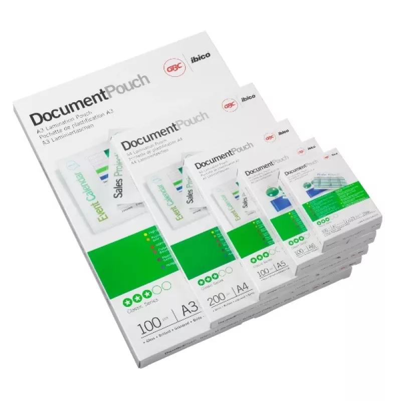 GBC Laminierfolien A4 175 Mikron, glänzend, transparent, A4, 216 mm, 303 mm, 0,175 mm