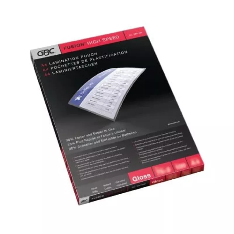 GBC Laminierfolie A4 High Speed 125 Mikron, glänzend, A4, 216 mm, 0,25 mm, 303 mm, 100 Stück