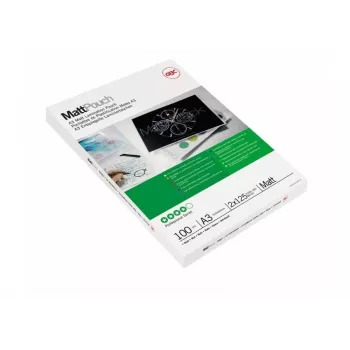 GBC Laminierfolie A3 Matt 125 Mikron, Matt, Weiß, A3, 0,25 mm, 303 mm, 426 mm