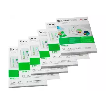 GBC Laminierfolie A3, selbstklebend, 125 Mikron, glänzend, transparent, A3, 0,25 mm, 303 mm, 426 mm