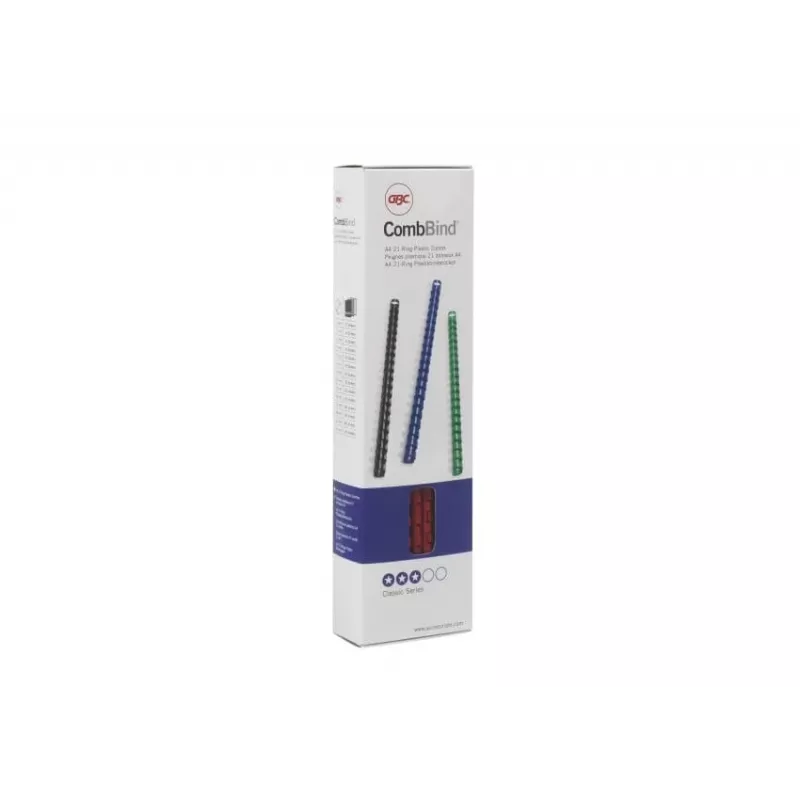 GBC CombBind Binderücken 6 mm A4 21R, Weiß, 25 Blatt, Polyvinylchlorid (PVC), A4, 6 mm, 78 mm